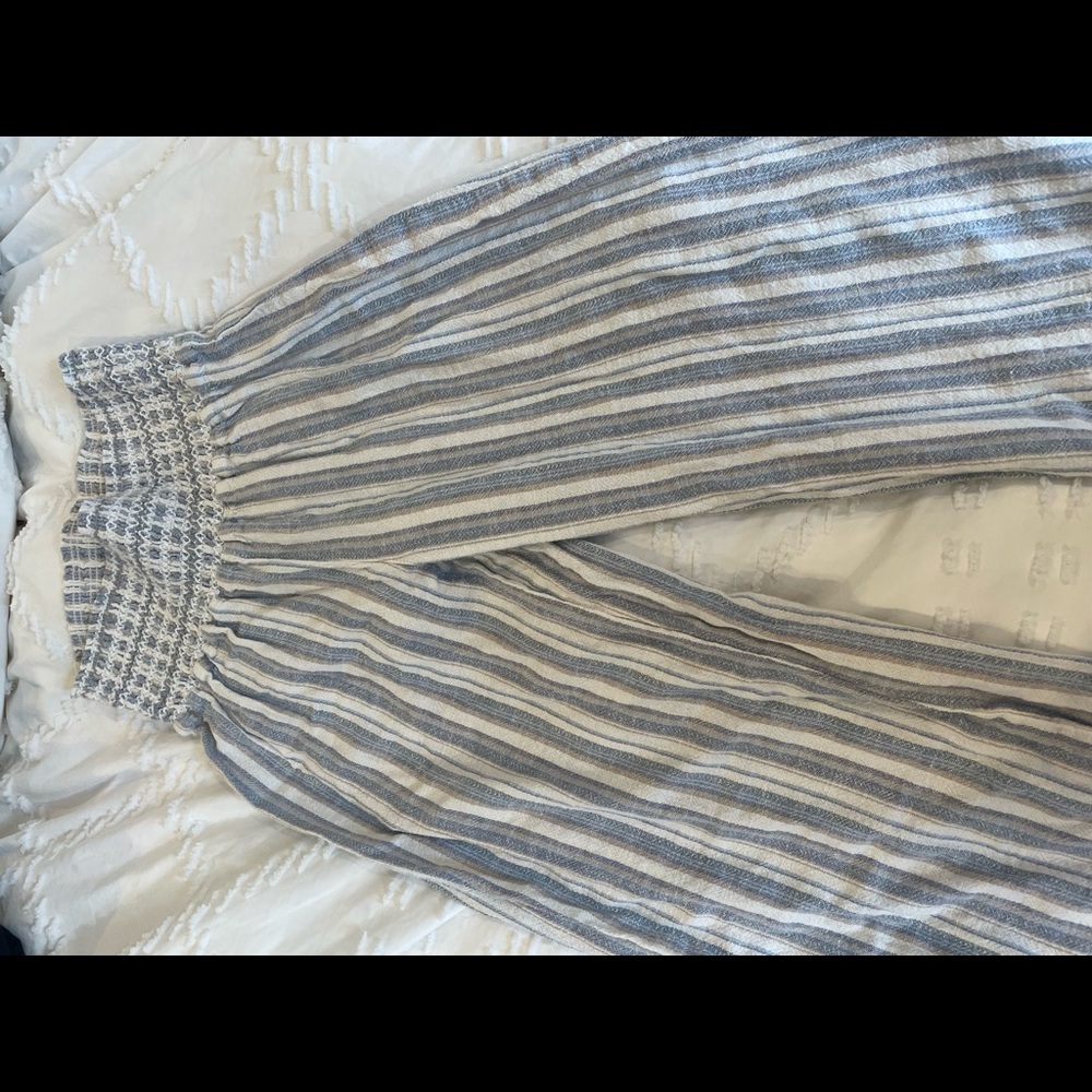 ReWash the label- smocked wide leg linen pants